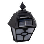 GloboStar® 71494 Αυτόνομο Ηλιακό Φωτιστικό Τοίχου Μαύρο LED SMD 1W 40lm με Ενσωματωμένη Μπαταρία 600mAh - Φωτοβολταϊκό Πάνελ με Αισθητήρα Ημέρας-Νύχτας IP65 Ψυχρό Λευκό 6000K - Image 4