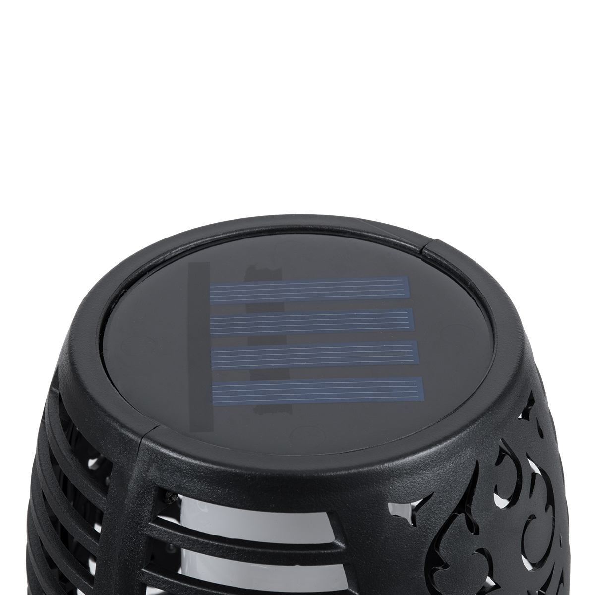 GloboStar® 71528 Αυτόνομο Ηλιακό Φωτιστικό LED SMD 4W 200lm με Ενσωματωμένη Μπαταρία 800mAh - Φωτοβολταϊκό Πάνελ - Αισθητήρα Ημέρας-Νύχτας Φαναράκι Κήπου - Εφέ Φλόγας Διακοσμητικό Αυτόνομο Αδιάβροχο IP65 1500-2000K Φ9.5 x Υ60cm - Image 4