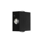 GLOBOSTAR® HIKARI 60686 Μοντέρνο Φωτιστικό Τοίχου - Απλίκα LED 8W 1000lm 30° AC 220-240V Αδιάβροχο IP65 Θερμό Λευκό 2700K - CREE XPE Chip & TÜV SÜD Driver - Μαύρο Ματ - Μ9 x Π4 x Υ9cm - 5 Χρόνια Εγγύηση