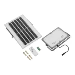 GLOBOSTAR® LUMOVOX 73067 Προβολέας LED 100W 5000lm 120° DC 5V με Φωτοβολταϊκό Panel 5V 8W & Επαναφορτιζόμενη Μπαταρία Li-ion 3.2V 5000mAh Αδιάβροχο IP65 Ψυχρό Λευκό 6000K - 120 x SMD2835 Sanan Chip - Γκρι Ανθρακί - Μ24.5 x Π0 x Υ15.8cm - 2 Χρόνια Εγγύηση - Image 10