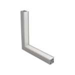 GLOBOSTAR® ALP-CORNER-IN90 RECESSA 61793 Χωνευτό Προφίλ Αλουμινίου Γωνία με Λευκό Γαλακτερό Πατητό Κάλυμμα για Ταινίες LED IP20 - Γκρι Ανθρακί Ματ - Μ30 x Π3.5 x Υ4cm