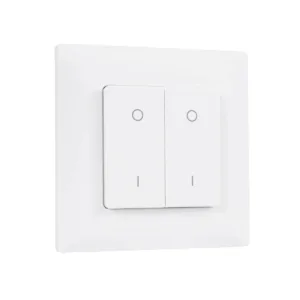 GloboStar® 73122 PF1-2 SKYDANCE Ασύρματο Επιτοίχιο Χειριστήριο 2 Group  RF 2.4Ghz DC3V IP20 - Μ8.5 x Π8.5 x Υ1.7cm - 5 Χρόνια Εγγύηση