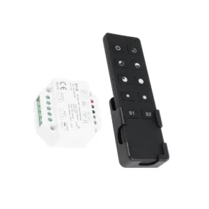GloboStar® 73125 S1-B+R1 SKYDANCE ΣΕΤ Dimmer & Ασύρματο Χειριστήριο Αφής 1 Group RF 2.4Ghz 1.5A Max AC100-240V (360W) - DC 3V IP20 - 5 Χρόνια Εγγύηση