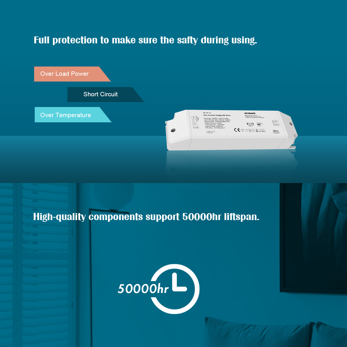 GloboStar® 73129 TE-75-12 SKYDANCE AC Triac Dimmer Push Dimming 1 Κανάλι AC 200-240V 1 x 6.25A 75W - Max 6.25A 75W - IP20 Μ18 x Π5.7 x Υ3cm - 5 Χρόνια Εγγύηση - Image 10