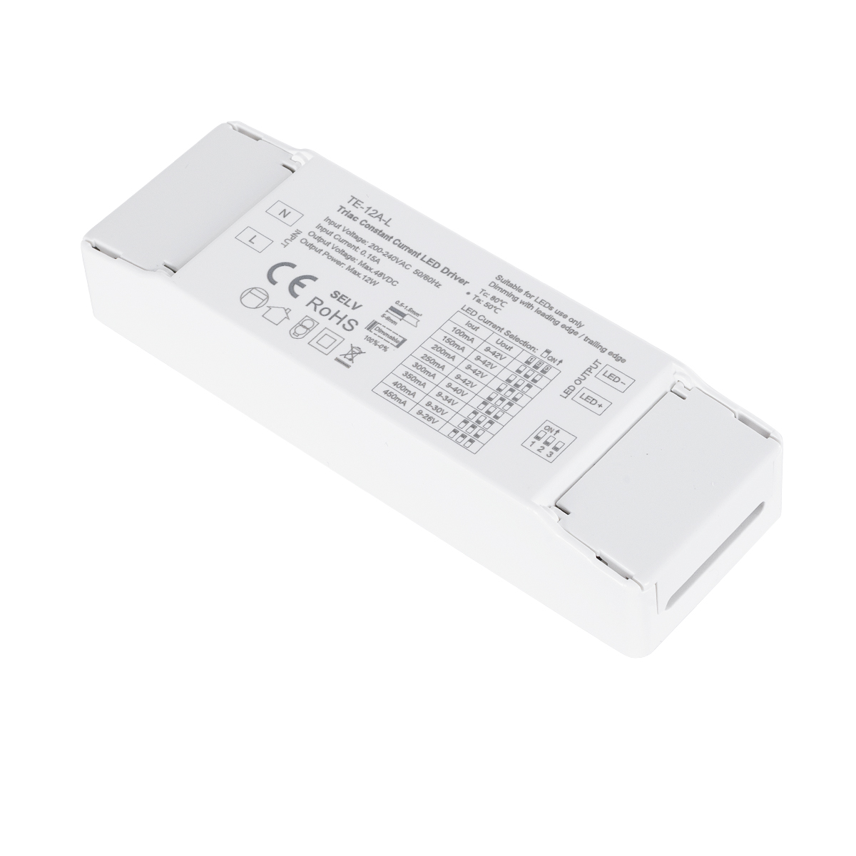GloboStar® 73132 TE-12A-L SKYDANCE AC Triac Dimmable Constant Current LED Driver 1 Κανάλι AC 200-240V 1 x 0.15A 12W - Max 0.15A 12W - IP20 Μ11.1 x Π3.7 x Υ2cm - 5 Χρόνια Εγγύηση