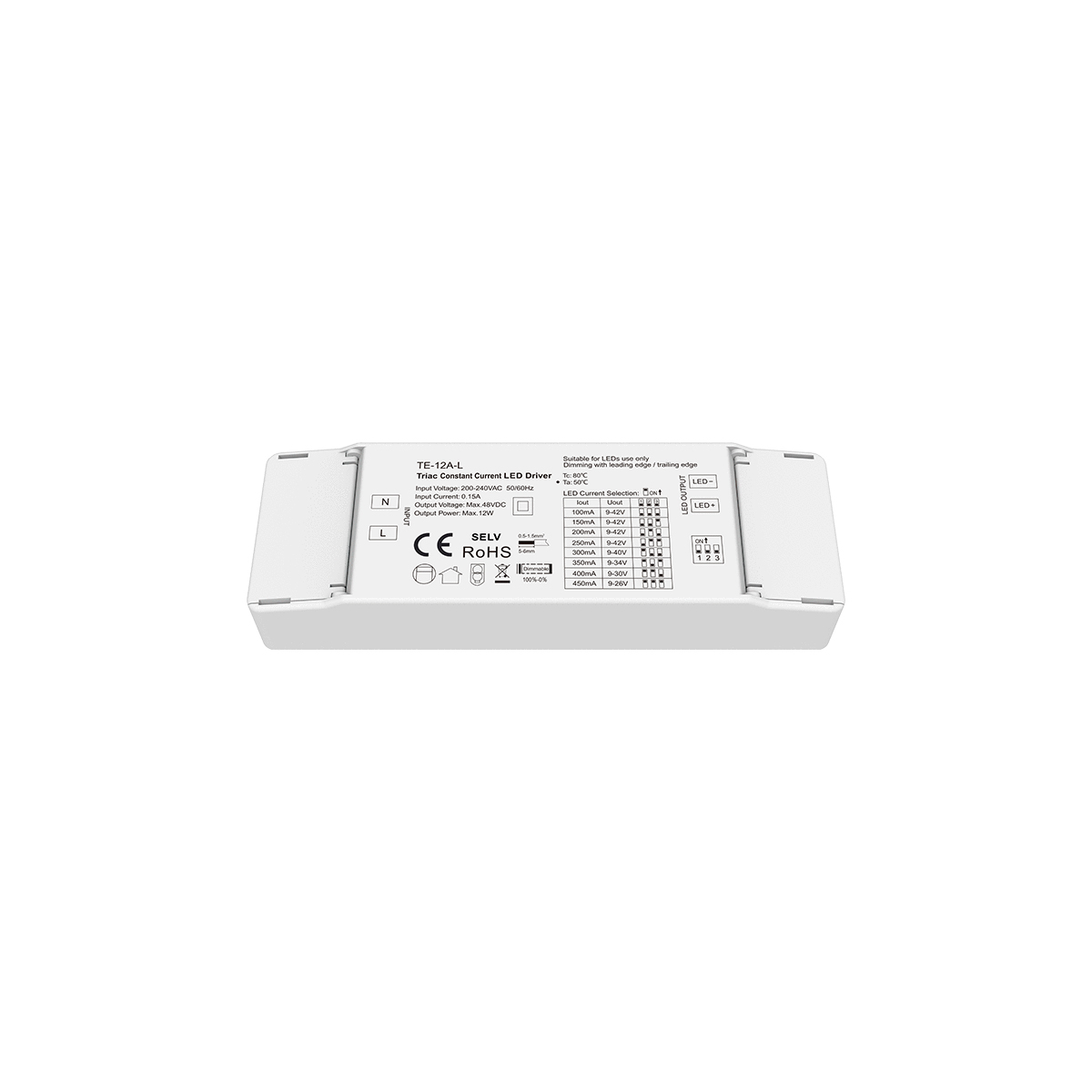 GloboStar® 73132 TE-12A-L SKYDANCE AC Triac Dimmable Constant Current LED Driver 1 Κανάλι AC 200-240V 1 x 0.15A 12W - Max 0.15A 12W - IP20 Μ11.1 x Π3.7 x Υ2cm - 5 Χρόνια Εγγύηση - Image 6