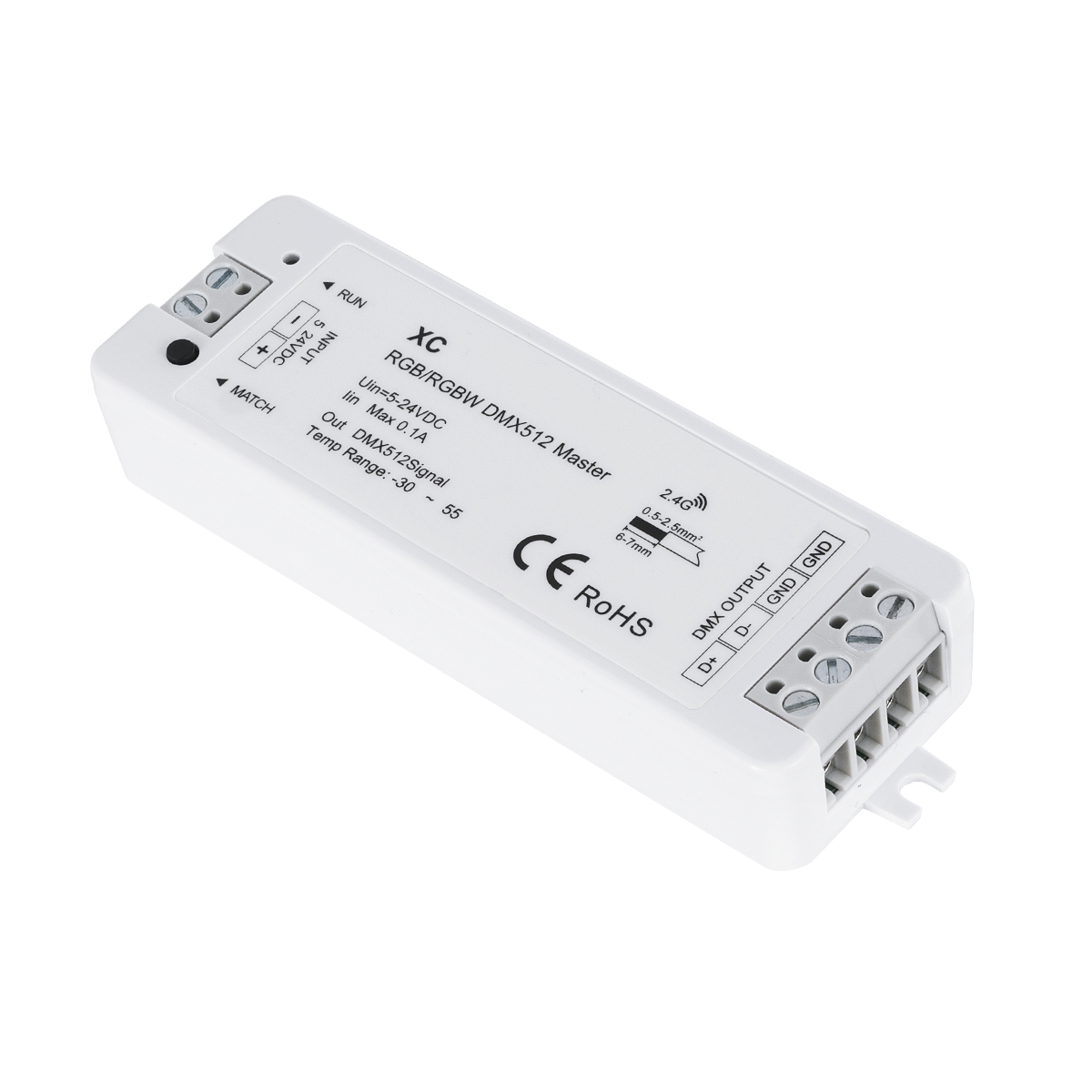 GloboStar® 73157 XC SKYDANCE DC RF 2.4Ghz DMX512 Master Digital DC 5-24V - IP20 Μ10.5 x Π3.5 x Υ2cm - 5 Χρόνια Εγγύηση