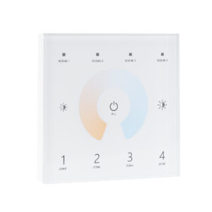 GloboStar® 73160 T12 SKYDANCE Ασύρματο DMX512 Επιτοίχιο Χειριστήριο RF 2.4Ghz 4 Group για όλα τα SKYDANCE DMX512 Controller AC 100-240V Max 0.1A - IP20  Μ8.5 x Π8.5 x Υ3.5cm - 5 Χρόνια Εγγύηση