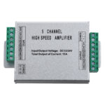 GloboStar® 73395 High Speed LED Amplifier 5 Channels - Ενισχυτής Σήματος Υψηλών Ταχυτήτων LED 5 Καναλιών DC 12-24V RGBW+WW Max 360W Μ10.5 x Π6.3 x Υ2.3cm - Image 5