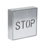 GloboStar® SENSATI 75653 Φωτιστικό Τοίχου Ένδειξης STOP LED 1W AC 220-240V IP20 - Σώμα Αλουμινίου - Μ11 x Π11 x Υ3cm - Κόκκινο