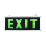 GloboStar® 75663 Κρεμαστό Φωτιστικό Ένδειξης EXIT LED 1W AC 220-240V Μονής Όψης με Επαναφορτιζόμενη Μπαταρία 350mAh - 120 Λεπτά Αυτονομία - IP20 - Σώμα Αλουμινίου - Μ35 x Π14 x Υ3.3cm - Πράσινο - Image 2