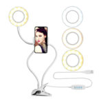 GloboStar® 75808 Professional Digital Ring Light Φ9cm LED SMD 10W 1000lm 180° DC 5V με Καλώδιο Τροφοδοσίας USB - Ενσωματωμένο Χειριστήριο Εναλλαγής Χρωμάτων & 1 Βάση Τηλεφώνου - CCT Θερμό Λευκό 3000K - Φυσικό Λευκό 4500K - Ψυχρό Λευκό 6000K Dimmable Λευκό - Image 2