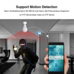 GloboStar® 76073 WIFI 2.4G IP CAMERA 2.0MP 1080P - Έξυπνη Κρυφή IP Κάμερα WiFi 1080P Fish Eye 360° 3W LED σε Σχήμα Λάμπας με Ντουί και Βάση E27 Smart Home - Image 5