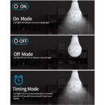 GloboStar® 76073 WIFI 2.4G IP CAMERA 2.0MP 1080P - Έξυπνη Κρυφή IP Κάμερα WiFi 1080P Fish Eye 360° 3W LED σε Σχήμα Λάμπας με Ντουί και Βάση E27 Smart Home - Image 7