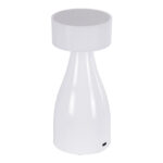 GloboStar® DOLLY 76466 Μοντέρνο Επιτραπέζιο Φωτιστικό Πορτατίφ LED 1.5W 105lm 120° DC 5V Επαναφορτιζόμενο με Μπαταρία Li-ion 1800mAh - Διακόπτη Αφής με 3 Εναλλαγές Φωτισμού CCT Θερμό - Φυσικό - Ψυχρό 1500K - 4500K - 6000K Dimmable - D9 x 21cm - Λευκό - Image 3