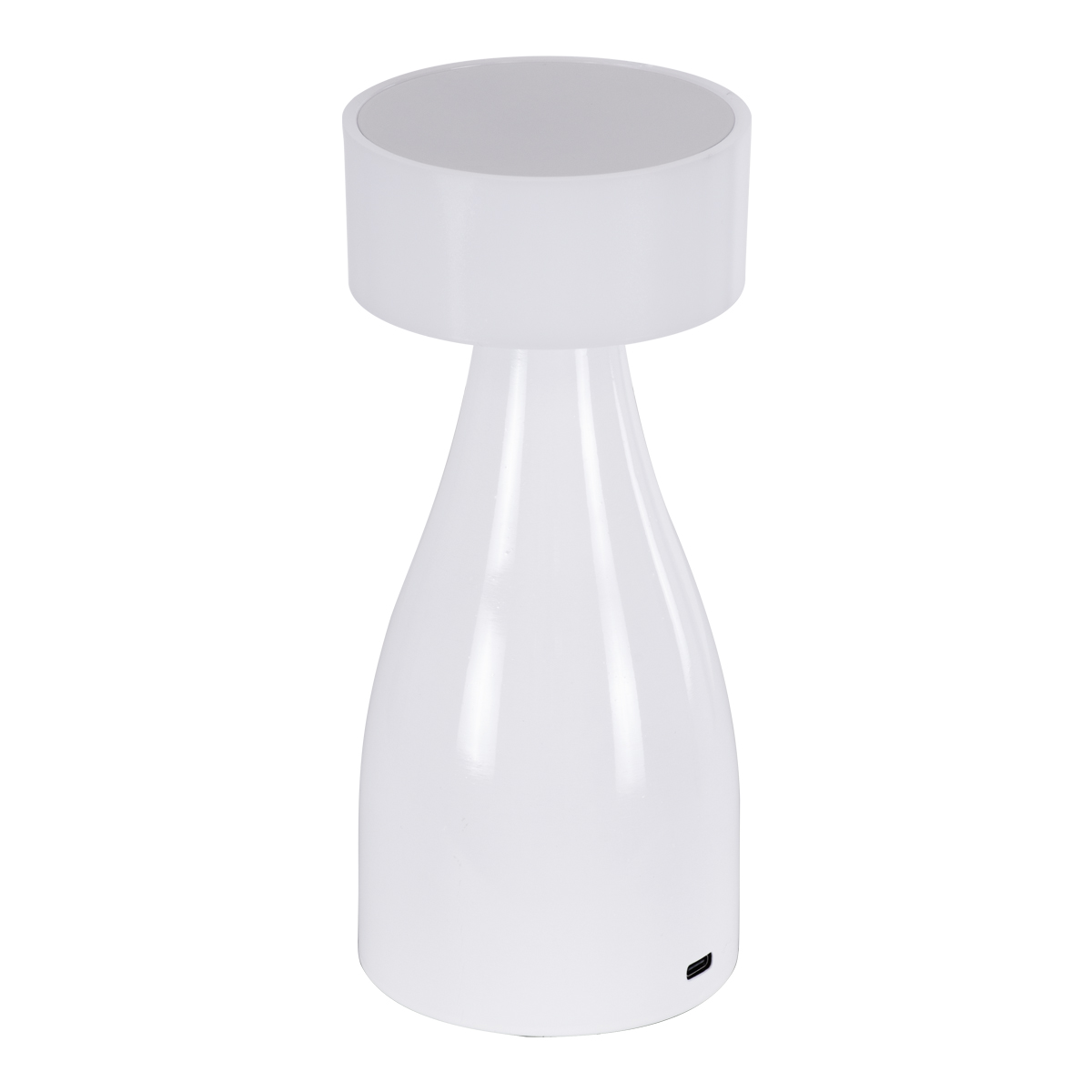 GloboStar® DOLLY 76466 Μοντέρνο Επιτραπέζιο Φωτιστικό Πορτατίφ LED 1.5W 105lm 120° DC 5V Επαναφορτιζόμενο με Μπαταρία Li-ion 1800mAh - Διακόπτη Αφής με 3 Εναλλαγές Φωτισμού CCT Θερμό - Φυσικό - Ψυχρό 1500K - 4500K - 6000K Dimmable - D9 x 21cm - Λευκό - Image 3