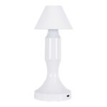 GloboStar® LUNNA 76476 Μοντέρνο Επιτραπέζιο Φωτιστικό Πορτατίφ LED 1.5W 105lm 120° DC 5V Επαναφορτιζόμενο με Μπαταρία Li-ion 1800mAh - Διακόπτη Αφής με 3 Εναλλαγές Φωτισμού CCT Θερμό - Φυσικό - Ψυχρό 1500K - 4500K - 6000K Dimmable - D9 x 23cm - Λευκό - Image 2