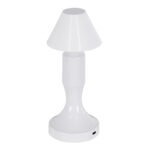 GloboStar® LUNNA 76476 Μοντέρνο Επιτραπέζιο Φωτιστικό Πορτατίφ LED 1.5W 105lm 120° DC 5V Επαναφορτιζόμενο με Μπαταρία Li-ion 1800mAh - Διακόπτη Αφής με 3 Εναλλαγές Φωτισμού CCT Θερμό - Φυσικό - Ψυχρό 1500K - 4500K - 6000K Dimmable - D9 x 23cm - Λευκό - Image 3