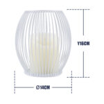 GloboStar® CANDLE 76490 Διακοσμητικό Realistic Κερί με LED Εφέ Κινούμενης Φλόγας - Μπαταρίας 2 x AA (Δεν Συμπεριλαμβάνονται) & Ασύρματο Χειριστήριο IR Θερμό Λευκό 2700K Dimmable Λευκό Φ14 x Υ16cm - Image 4