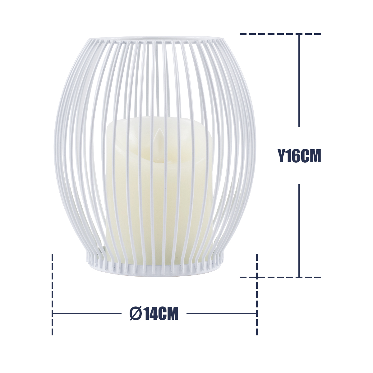 GloboStar® CANDLE 76490 Διακοσμητικό Realistic Κερί με LED Εφέ Κινούμενης Φλόγας - Μπαταρίας 2 x AA (Δεν Συμπεριλαμβάνονται) & Ασύρματο Χειριστήριο IR Θερμό Λευκό 2700K Dimmable Λευκό Φ14 x Υ16cm - Image 4