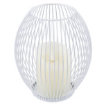 GloboStar® CANDLE 76491 Διακοσμητικό Realistic Κερί με LED Εφέ Κινούμενης Φλόγας - Μπαταρίας 2 x AA (Δεν Συμπεριλαμβάνονται) & Ασύρματο Χειριστήριο IR Θερμό Λευκό 2700K Dimmable Λευκό Φ16 x Υ18cm