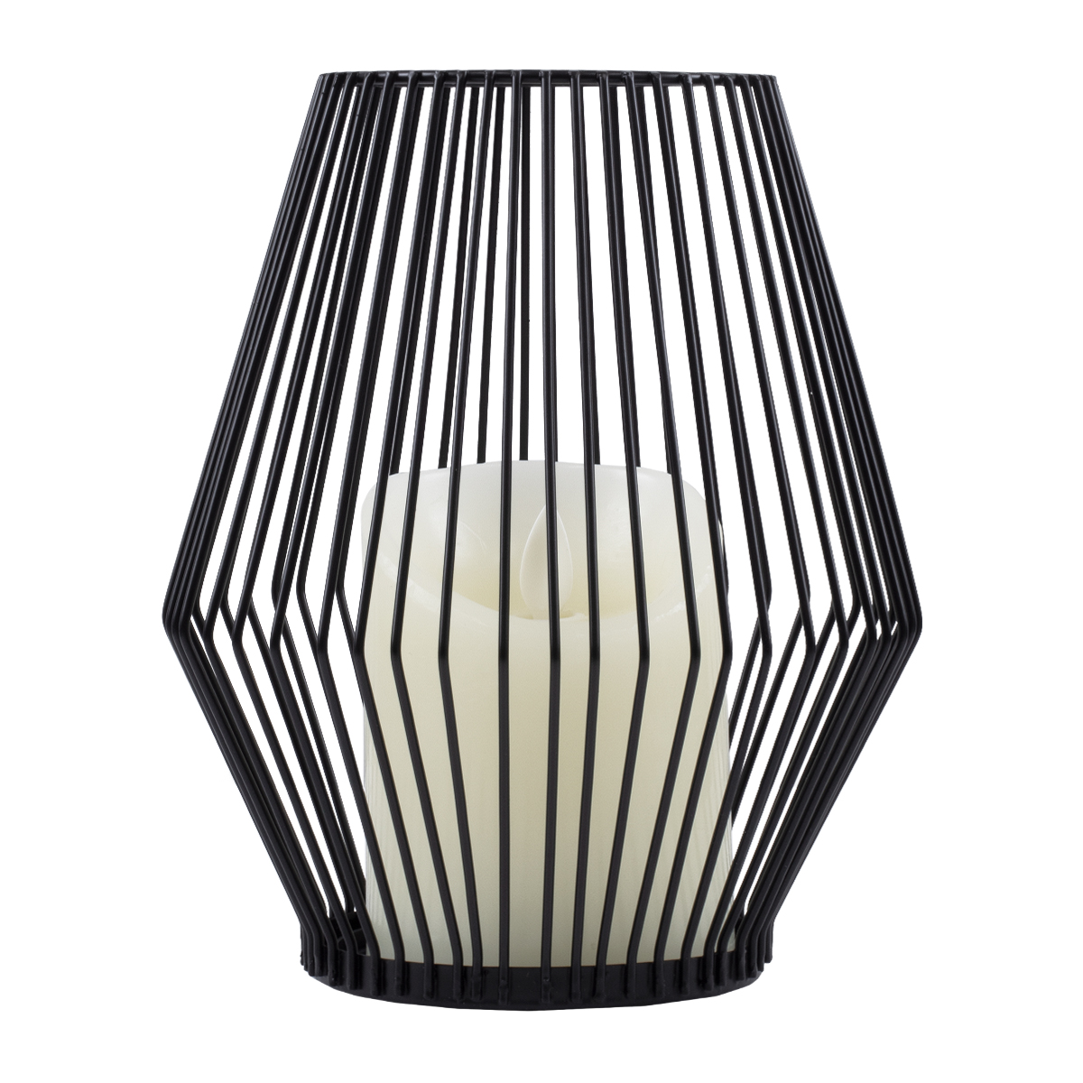 GloboStar® CANDLE 76494 Διακοσμητικό Realistic Κερί με LED Εφέ Κινούμενης Φλόγας - Μπαταρίας 2 x AA (Δεν Συμπεριλαμβάνονται) & Ασύρματο Χειριστήριο IR Θερμό Λευκό 2700K Dimmable Μαύρο Φ16 x Υ18cm - Image 2