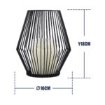 GloboStar® CANDLE 76494 Διακοσμητικό Realistic Κερί με LED Εφέ Κινούμενης Φλόγας - Μπαταρίας 2 x AA (Δεν Συμπεριλαμβάνονται) & Ασύρματο Χειριστήριο IR Θερμό Λευκό 2700K Dimmable Μαύρο Φ16 x Υ18cm - Image 4