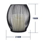 GloboStar® CANDLE 76495 Διακοσμητικό Realistic Κερί με LED Εφέ Κινούμενης Φλόγας - Μπαταρίας 2 x AA (Δεν Συμπεριλαμβάνονται) & Ασύρματο Χειριστήριο IR Θερμό Λευκό 2700K Dimmable Μαύρο Φ14 x Υ16cm - Image 4