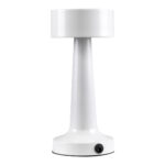 GloboStar® BELLA 76502 Μοντέρνο Επιτραπέζιο Φωτιστικό Πορτατίφ LED 1.5W 105lm 120° DC 5V Επαναφορτιζόμενο με Μπαταρία Li-ion 1800mAh - Διακόπτη Αφής με 3 Εντάσεις Φωτισμού Θερμό Λευκό 2700K Dimmable - Φ9 x 21cm - Λευκό - Image 3