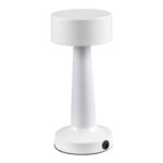 GloboStar® BELLA 76502 Μοντέρνο Επιτραπέζιο Φωτιστικό Πορτατίφ LED 1.5W 105lm 120° DC 5V Επαναφορτιζόμενο με Μπαταρία Li-ion 1800mAh - Διακόπτη Αφής με 3 Εντάσεις Φωτισμού Θερμό Λευκό 2700K Dimmable - Φ9 x 21cm - Λευκό - Image 4