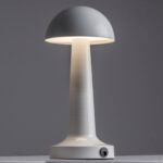 GloboStar® COCO 76508 Μοντέρνο Επιτραπέζιο Φωτιστικό Πορτατίφ LED 1.5W 105lm 120° DC 5V Επαναφορτιζόμενο με Μπαταρία 1800mAh - Διακόπτη Αφής με 3 Εντάσεις Φωτισμού Θερμό Λευκό 2700K Dimmable - Φ10 x 22cm - Λευκό - Image 2