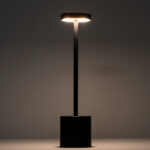 GloboStar® JOJO 76520 Μοντέρνο Επιτραπέζιο Φωτιστικό Πορτατίφ LED 1.5W 105lm 120° DC 5V Επαναφορτιζόμενο με Μπαταρία Li-ion 1800mAh - Διακόπτη Αφής με 3 Εναλλαγές Φωτισμού CCT Θερμό - Φυσικό - Ψυχρό 1500K - 4500K - 6000K Dimmable - D8 x H34cm - Μαύρο - Image 11