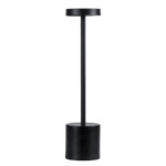 GloboStar® JOJO 76520 Μοντέρνο Επιτραπέζιο Φωτιστικό Πορτατίφ LED 1.5W 105lm 120° DC 5V Επαναφορτιζόμενο με Μπαταρία Li-ion 1800mAh - Διακόπτη Αφής με 3 Εναλλαγές Φωτισμού CCT Θερμό - Φυσικό - Ψυχρό 1500K - 4500K - 6000K Dimmable - D8 x H34cm - Μαύρο - Image 3