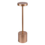GloboStar® JOJO 76522 Μοντέρνο Επιτραπέζιο Φωτιστικό Πορτατίφ LED 1.5W 105lm 120° DC 5V Επαναφορτιζόμενο με Μπαταρία Li-ion 1800mAh - Διακόπτη Αφής με 3 Εναλλαγές Φωτισμού CCT Θερμό - Φυσικό - Ψυχρό 1500K - 4500K - 6000K Dimmable - D8 x H34cm - Χάλκινο - Image 4