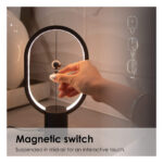 GloboStar® 76545 Επιτραπέζιο Φωτιστικό Πορτατίφ LED 15W 1500lm 360° DC 5V IP20 Θερμό Λευκό 2700K Γκρι & Λευκό Πλαστικό - Μ14 x Π5.5 x Υ24.8cm - 2 Xρόνια Εγγύηση - Image 10