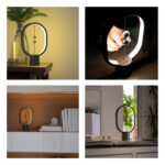 GloboStar® 76545 Επιτραπέζιο Φωτιστικό Πορτατίφ LED 15W 1500lm 360° DC 5V IP20 Θερμό Λευκό 2700K Γκρι & Λευκό Πλαστικό - Μ14 x Π5.5 x Υ24.8cm - 2 Xρόνια Εγγύηση - Image 11