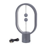 GloboStar® 76545 Επιτραπέζιο Φωτιστικό Πορτατίφ LED 15W 1500lm 360° DC 5V IP20 Θερμό Λευκό 2700K Γκρι & Λευκό Πλαστικό - Μ14 x Π5.5 x Υ24.8cm - 2 Xρόνια Εγγύηση - Image 8