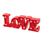 GloboStar® 76548 Κόκκινο Μοντέρνο Επιτραπέζιο Διακοσμητικό Φωτιστικό LED Σήμανσης LOVE 2W με Διακόπτη On/Off Μπαταρίας 2xAAA (Δεν Περιλαμβάνονται) Θερμό Λευκό 2700K - Image 2