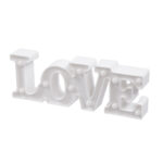 GloboStar® 76549 Λευκό Μοντέρνο Επιτραπέζιο Διακοσμητικό Φωτιστικό LED Σήμανσης LOVE 2W με Διακόπτη On/Off Μπαταρίας 2xAAA (Δεν Περιλαμβάνονται) Θερμό Λευκό 2700K - Image 2