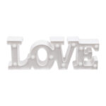 GloboStar® 76549 Λευκό Μοντέρνο Επιτραπέζιο Διακοσμητικό Φωτιστικό LED Σήμανσης LOVE 2W με Διακόπτη On/Off Μπαταρίας 2xAAA (Δεν Περιλαμβάνονται) Θερμό Λευκό 2700K - Image 3