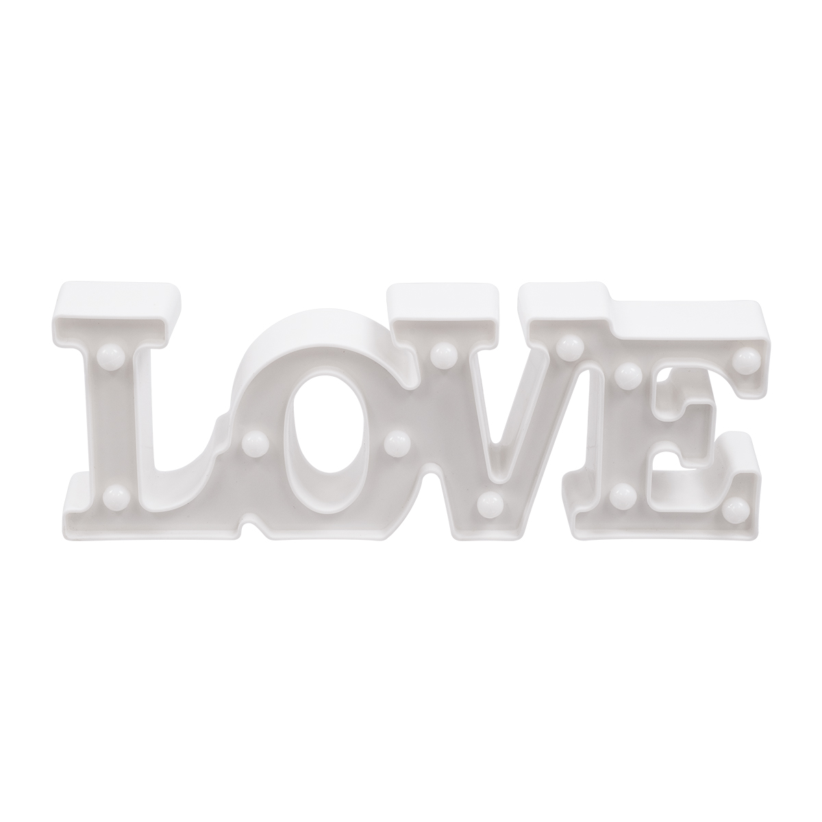 GloboStar® 76549 Λευκό Μοντέρνο Επιτραπέζιο Διακοσμητικό Φωτιστικό LED Σήμανσης LOVE 2W με Διακόπτη On/Off Μπαταρίας 2xAAA (Δεν Περιλαμβάνονται) Θερμό Λευκό 2700K - Image 3