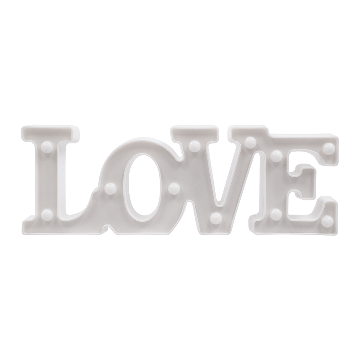 GloboStar® 76549 Λευκό Μοντέρνο Επιτραπέζιο Διακοσμητικό Φωτιστικό LED Σήμανσης LOVE 2W με Διακόπτη On/Off Μπαταρίας 2xAAA (Δεν Περιλαμβάνονται) Θερμό Λευκό 2700K - Image 4