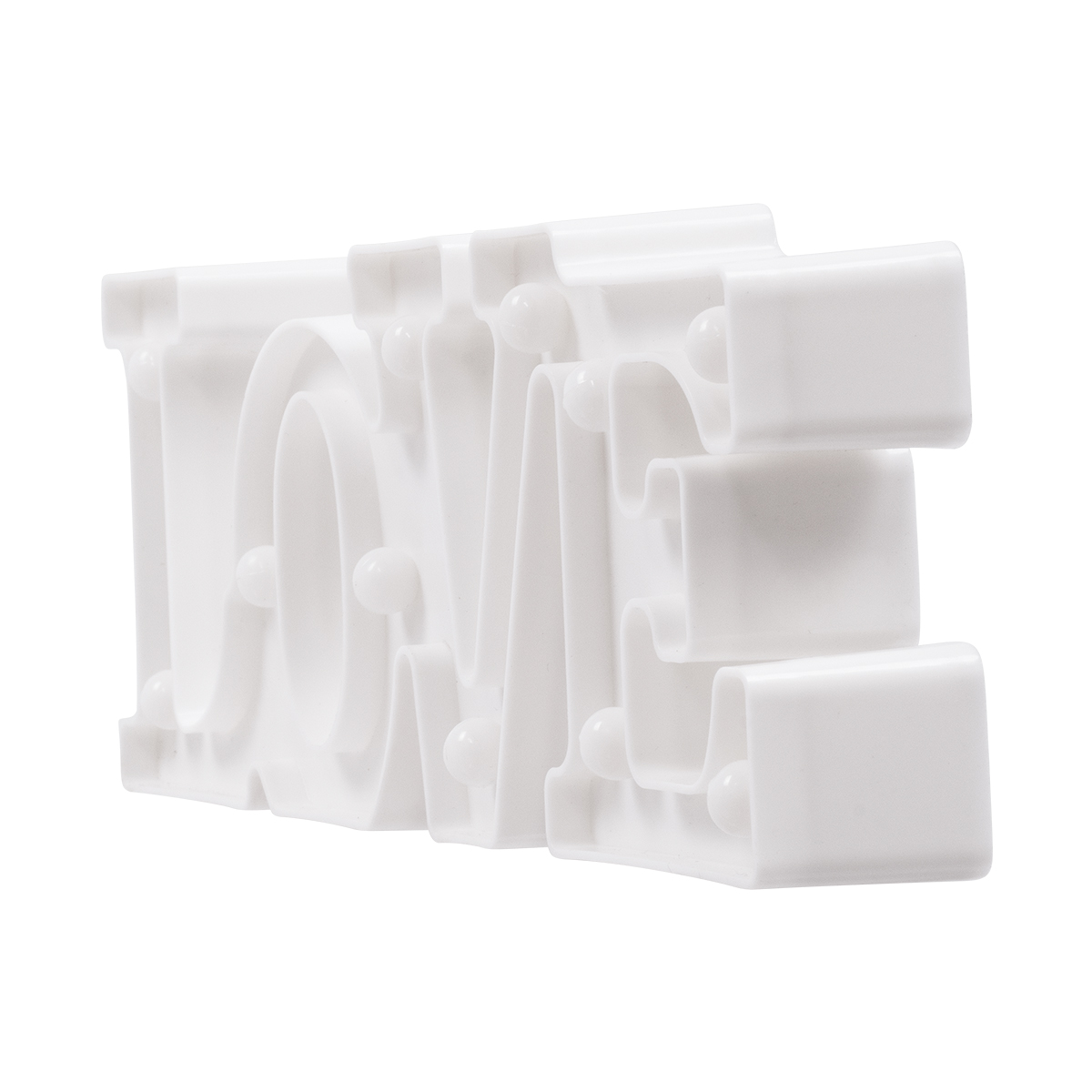 GloboStar® 76549 Λευκό Μοντέρνο Επιτραπέζιο Διακοσμητικό Φωτιστικό LED Σήμανσης LOVE 2W με Διακόπτη On/Off Μπαταρίας 2xAAA (Δεν Περιλαμβάνονται) Θερμό Λευκό 2700K - Image 5