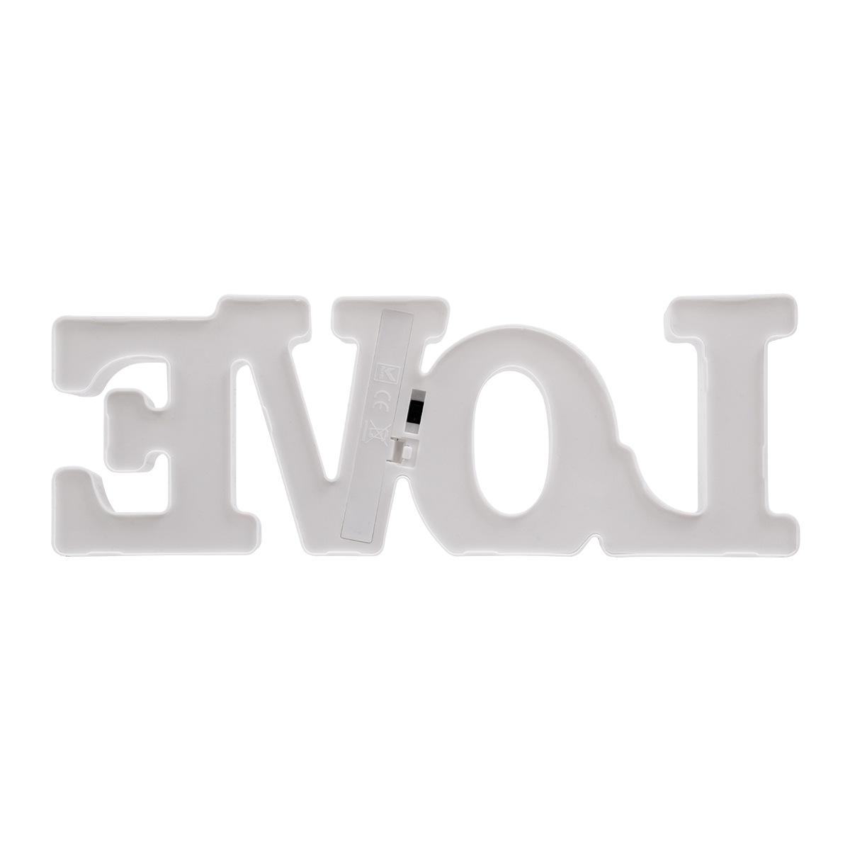 GloboStar® 76549 Λευκό Μοντέρνο Επιτραπέζιο Διακοσμητικό Φωτιστικό LED Σήμανσης LOVE 2W με Διακόπτη On/Off Μπαταρίας 2xAAA (Δεν Περιλαμβάνονται) Θερμό Λευκό 2700K - Image 7