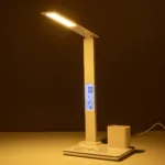 GLOBOSTAR® ZENTIME 76554 Μοντέρνο Επιτραπέζιο Φωτιστικό Γραφείου με Ασύρματη Φόρτιση 15W 3A & Ψηφιακό Ρολόι LED 3.5W 350lm 120° DC 5V με USB-C IP20 Ρυθμιζόμενο Λευκό CCT με Αφή 2700K/4500K/6000K Dimmable - Sanan SMD Chip - Μαύρο - Μ19.5 x Π25 x Υ50cm - 2 Χρόνια Εγγύηση - Image 17