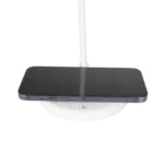 GLOBOSTAR® LUCORA 76555 Μοντέρνο Επιτραπέζιο Φωτιστικό Γραφείου με Ασύρματη Φόρτιση 10W 2A & 4W Bluetooth Ηχείο LED 3W 300lm 120° DC 5V με USB-C IP20 Ρυθμιζόμενο Λευκό CCT με Αφή 2700K/4500K/6000K Dimmable - Sanan SMD Chip - Λευκό - Μ12 x Π12 x Υ34cm - 2 Χρόνια Εγγύηση - Image 7