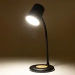 GLOBOSTAR® LUCORA 76556 Μοντέρνο Επιτραπέζιο Φωτιστικό Γραφείου με Ασύρματη Φόρτιση 10W 2A & 4W Bluetooth Ηχείο LED 3W 300lm 120° DC 5V με USB-C IP20 Ρυθμιζόμενο Λευκό CCT με Αφή 2700K/4500K/6000K Dimmable - Sanan SMD Chip - Μαύρο - Μ12 x Π12 x Υ34cm - 2 Χρόνια Εγγύηση - Image 11