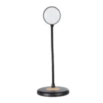 GLOBOSTAR® LUCORA 76556 Μοντέρνο Επιτραπέζιο Φωτιστικό Γραφείου με Ασύρματη Φόρτιση 10W 2A & 4W Bluetooth Ηχείο LED 3W 300lm 120° DC 5V με USB-C IP20 Ρυθμιζόμενο Λευκό CCT με Αφή 2700K/4500K/6000K Dimmable - Sanan SMD Chip - Μαύρο - Μ12 x Π12 x Υ34cm - 2 Χρόνια Εγγύηση - Image 3