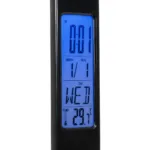 GLOBOSTAR® ZENTIME 76564 Μοντέρνο Επιτραπέζιο Φωτιστικό Γραφείου με Ασύρματη Φόρτιση 10W 2A & Ψηφιακό Ρολόι LED 3.5W 350lm 120° DC 5V με USB-C IP20 Ρυθμιζόμενο Λευκό CCT με Αφή 2700K/4500K/6000K Dimmable - Sanan SMD Chip - Μαύρο - Μ13 x Π25 x Υ50cm - 2 Χρόνια Εγγύηση - Image 9