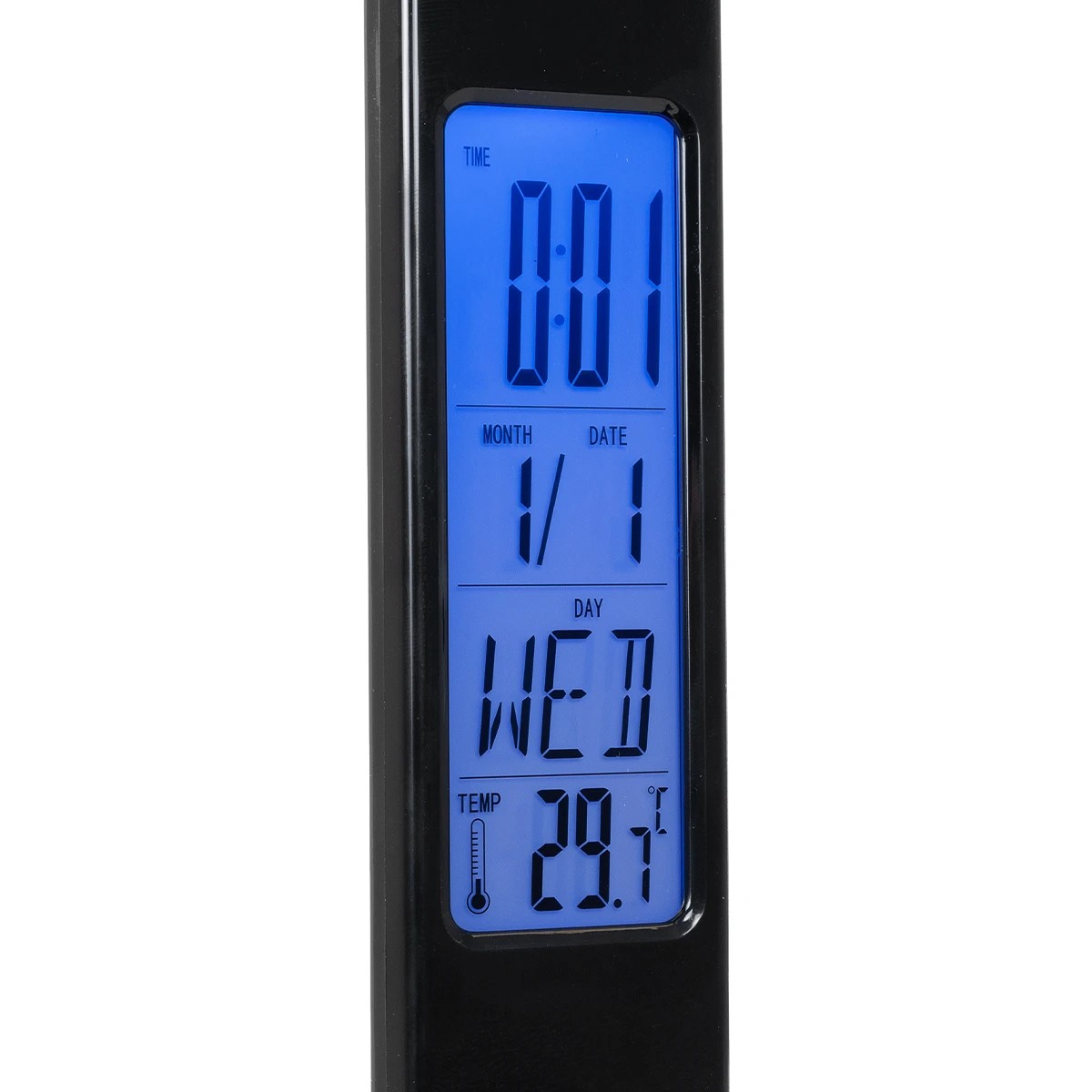 GLOBOSTAR® ZENTIME 76564 Μοντέρνο Επιτραπέζιο Φωτιστικό Γραφείου με Ασύρματη Φόρτιση 10W 2A & Ψηφιακό Ρολόι LED 3.5W 350lm 120° DC 5V με USB-C IP20 Ρυθμιζόμενο Λευκό CCT με Αφή 2700K/4500K/6000K Dimmable - Sanan SMD Chip - Μαύρο - Μ13 x Π25 x Υ50cm - 2 Χρόνια Εγγύηση - Image 9